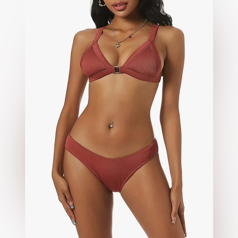 Zaful Rust Bikini Set